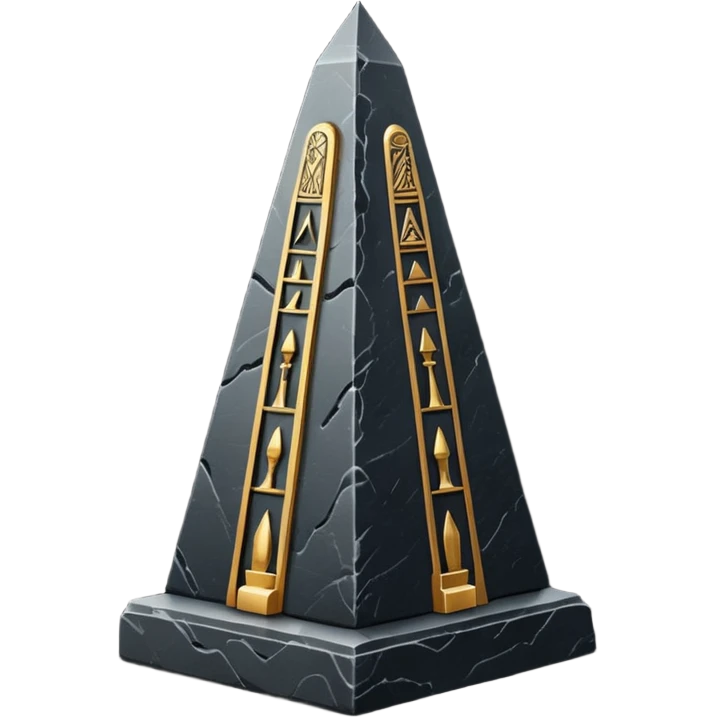 Black Egyptian Obelisk emoji
