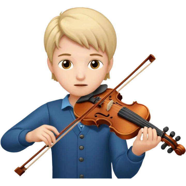 kid plays violin emoji