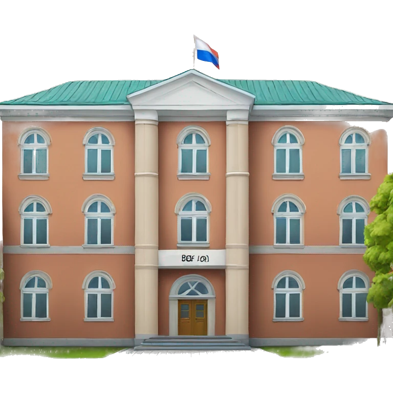 typical russian school buiding  emoji
