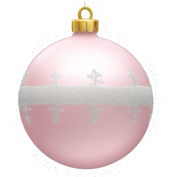 Light Pink Christmas bauble emoji