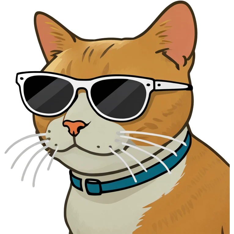 Cat with sunglasses emoji