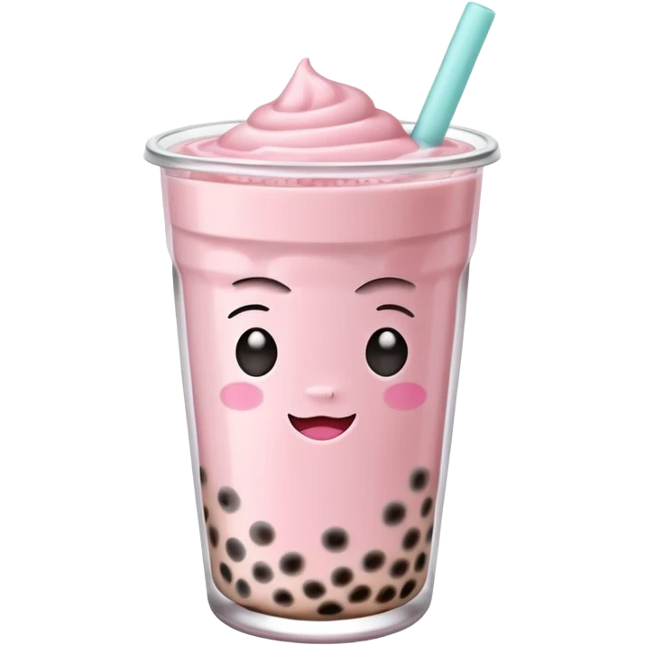 Pastel Pink Boba Tea emoji
