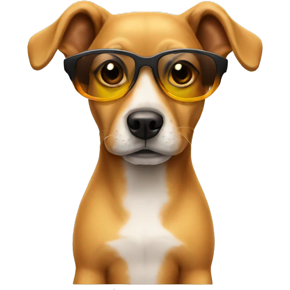 Dog wearing sun Glases emoji