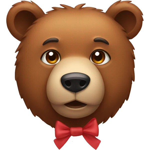 bear with bow emoji