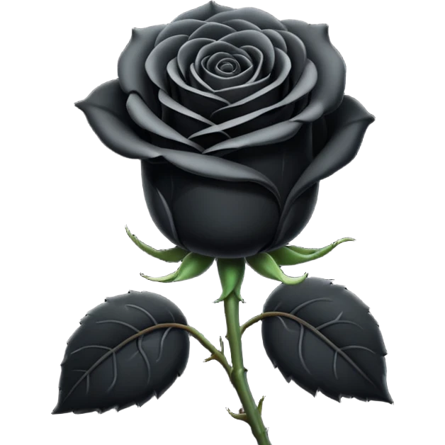 Rosa negra emoji
