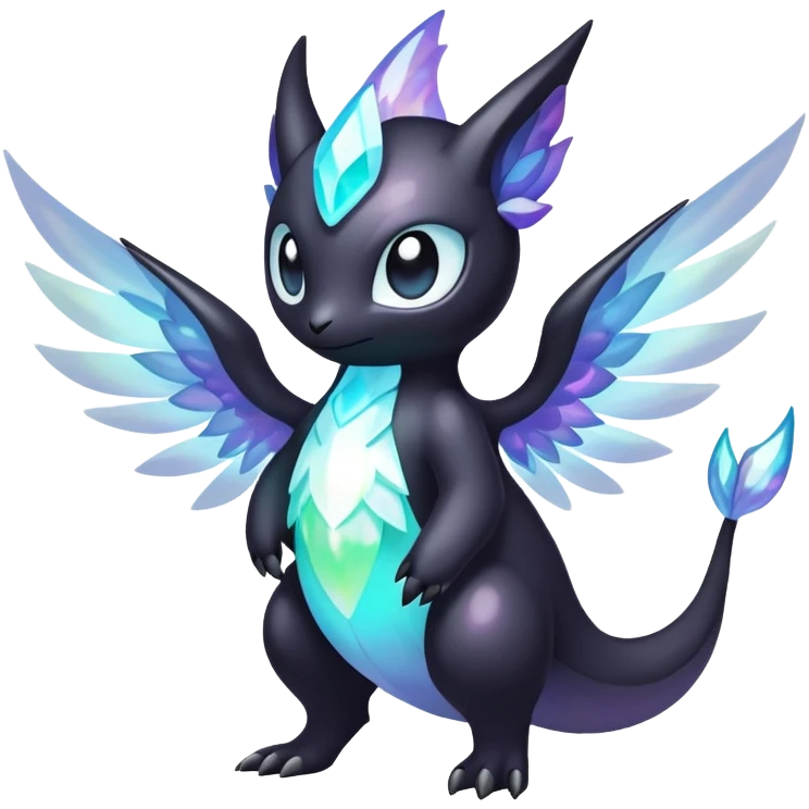  Iridescent white dark fakemon-creature  emoji