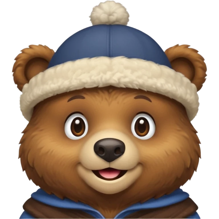 bear wearing hat emoji