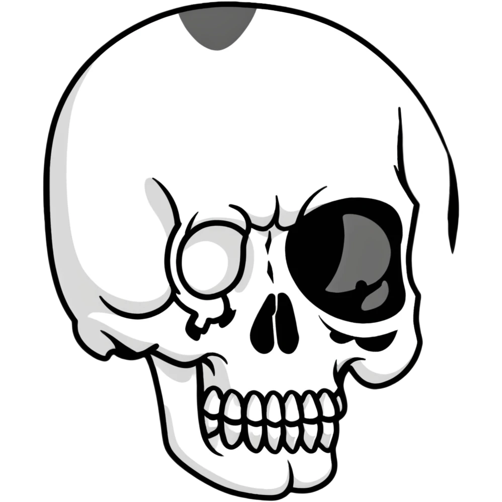 kawaii cute skull emoji