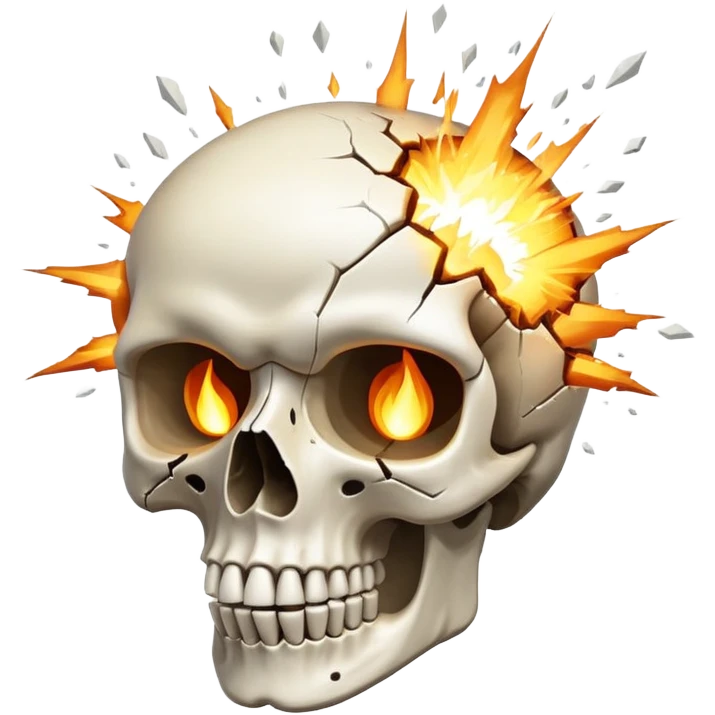 Skull with exploding head emoji
