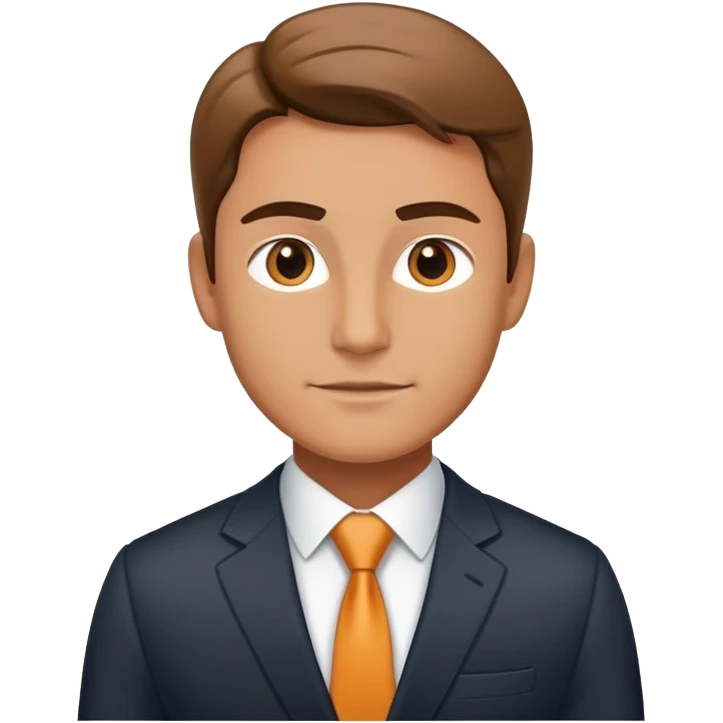 ceo confidently wears smart business attire emoji