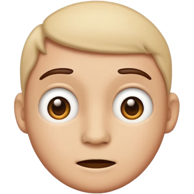 emoji face showing curiosity, hopefulness, and unawareness emoji