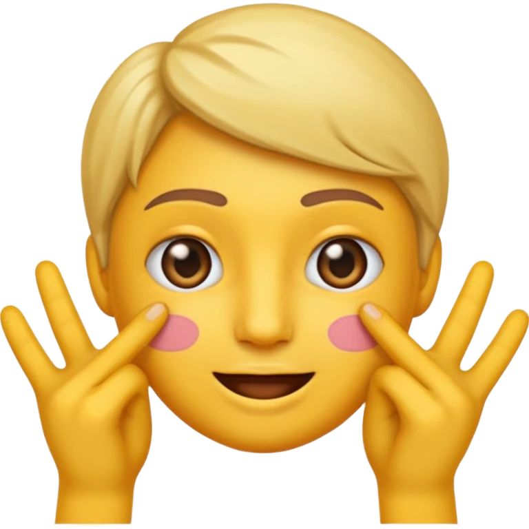 Je veux un emoji qui soit timide et qui cache ses parties intimes avec ses mains emoji