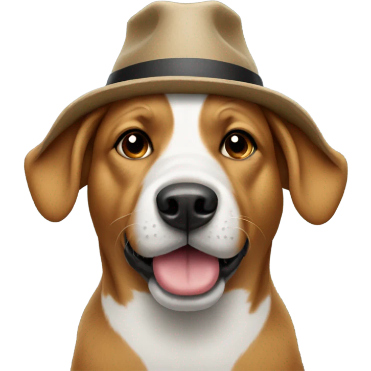 Dog wearing hat emoji