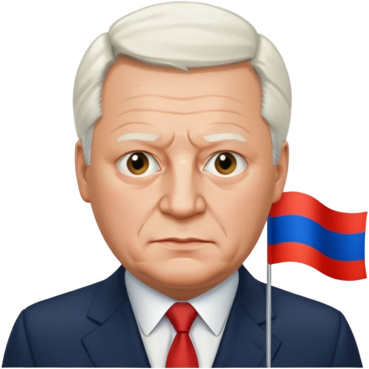 Boris Eltsin and Russian flag emoji
