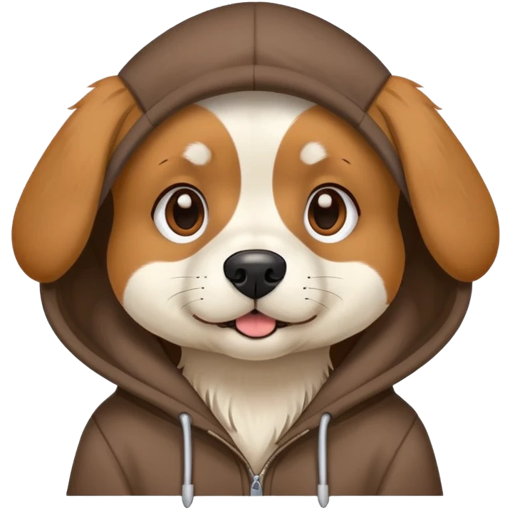 Dog wearing a hoodie emoji