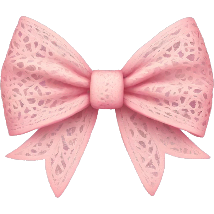 lace pink bow emoji