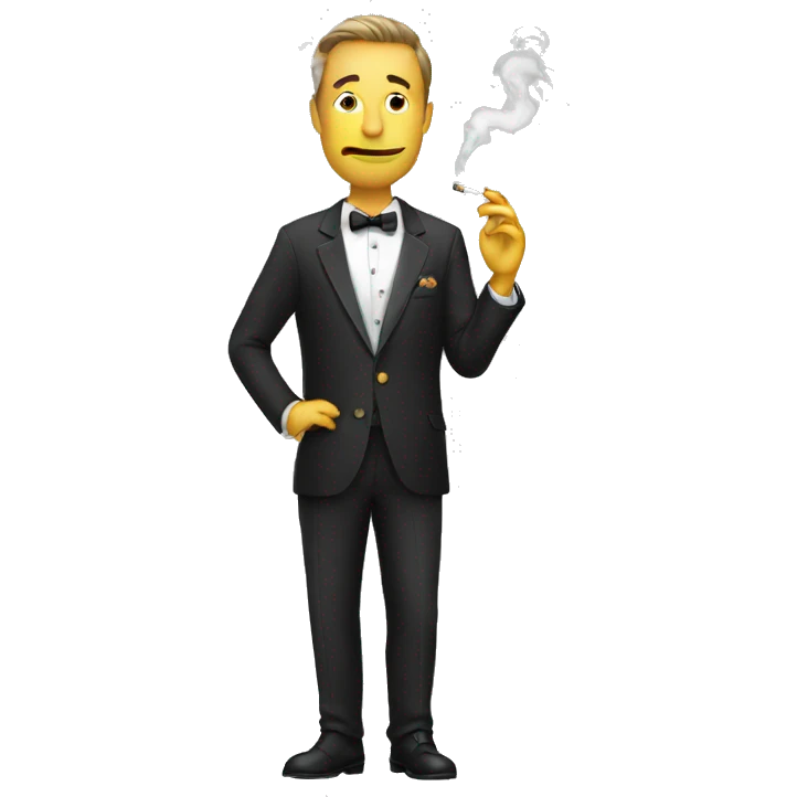 Man dress smoking  emoji