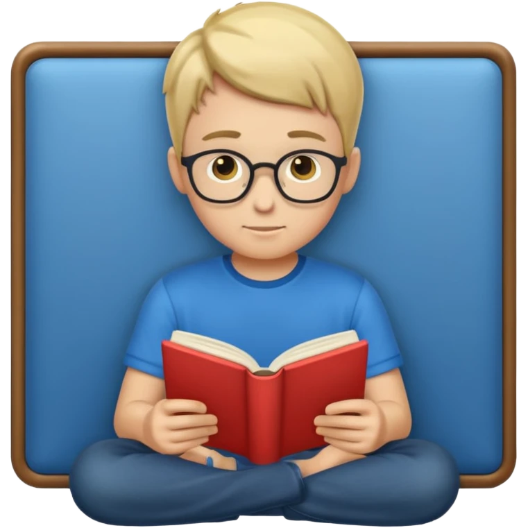 Boy reading books emoji