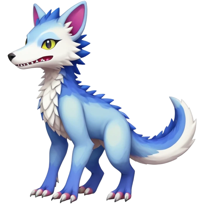  Colorful Kawaii Sergal-Trico FurSona Fakemon Full Body emoji