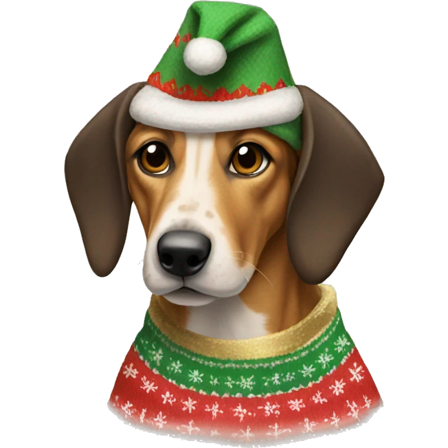 Pharao hound wearing christmas Sweater  emoji