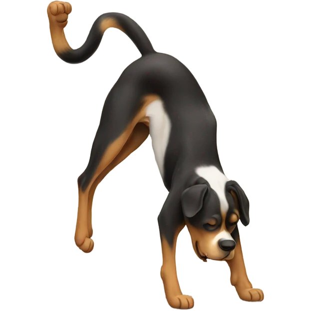 dog doing handstand  emoji