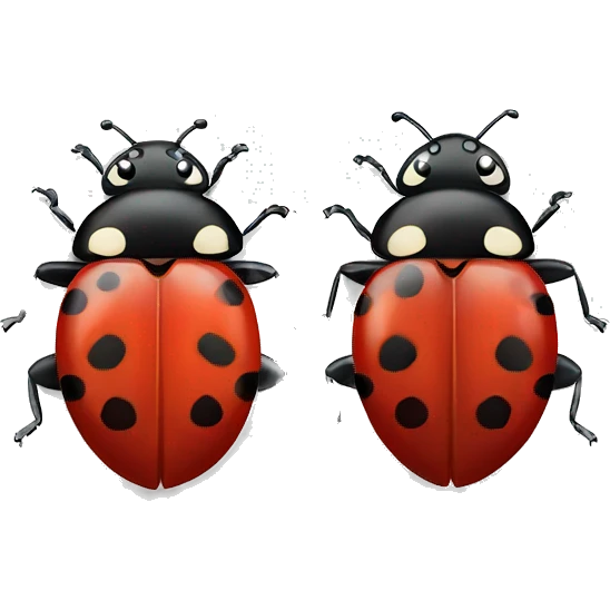 two ladybugs emoji