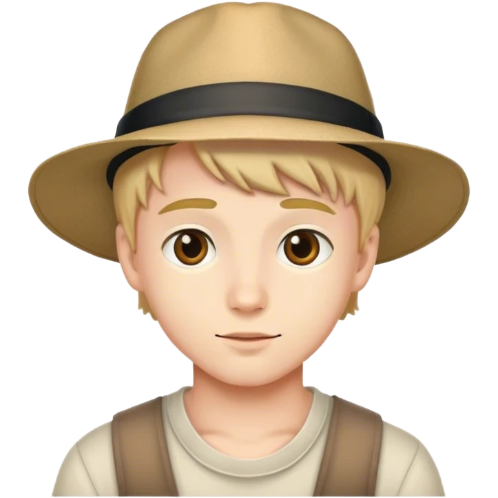 handsome boy in a hat emoji