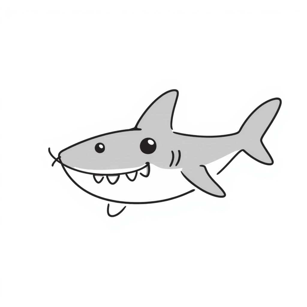friendly shark emoji