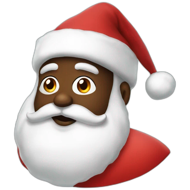 big fat Black Santa emoji