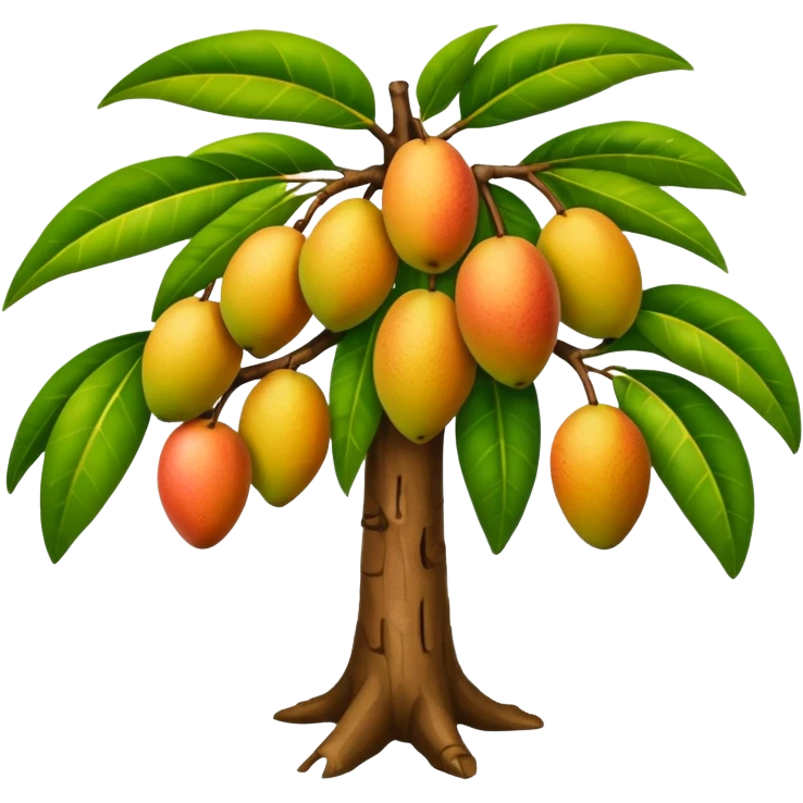 Mango tree, very minimal mangos emoji