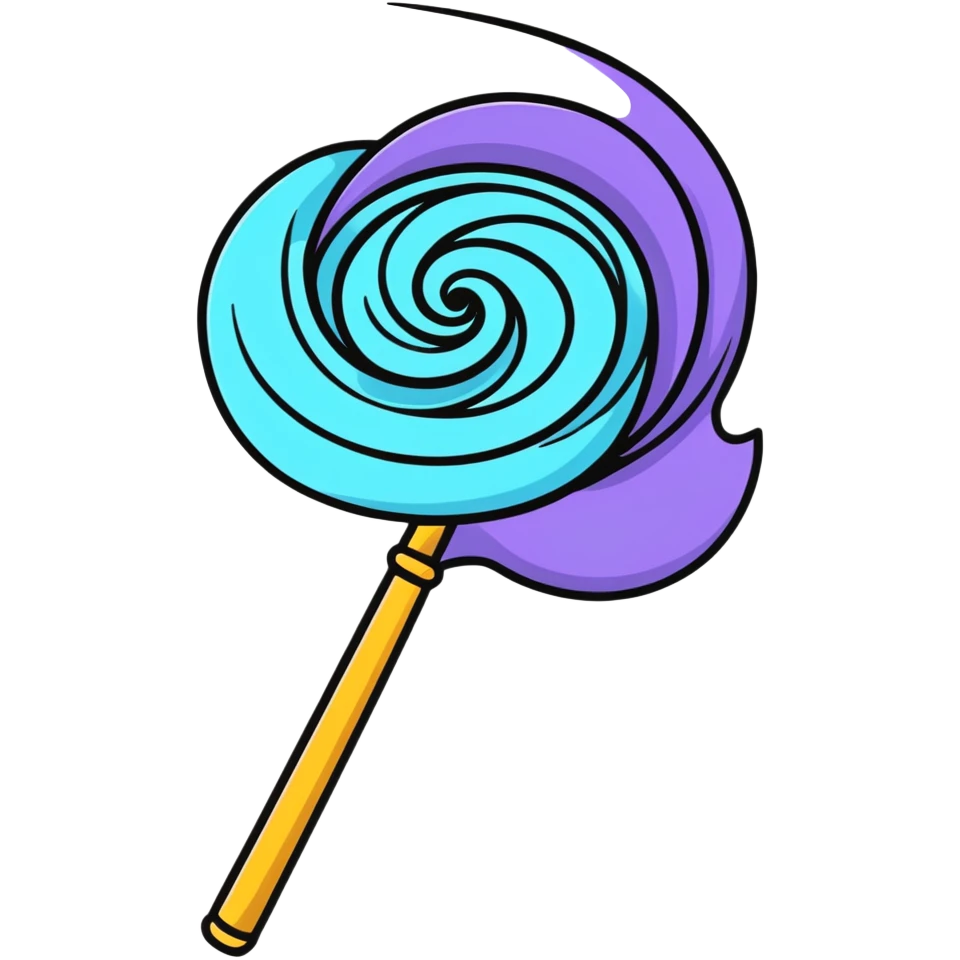 Wand with magic swirling around emoji