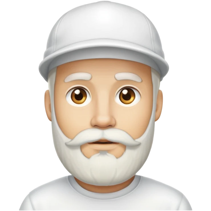 a light beard guy wearing white cap emoji