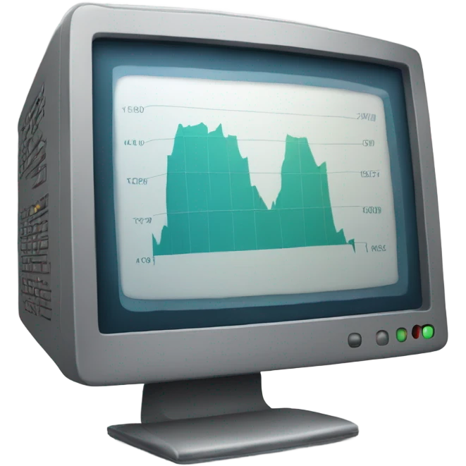   computer showing upwards graph emoji
