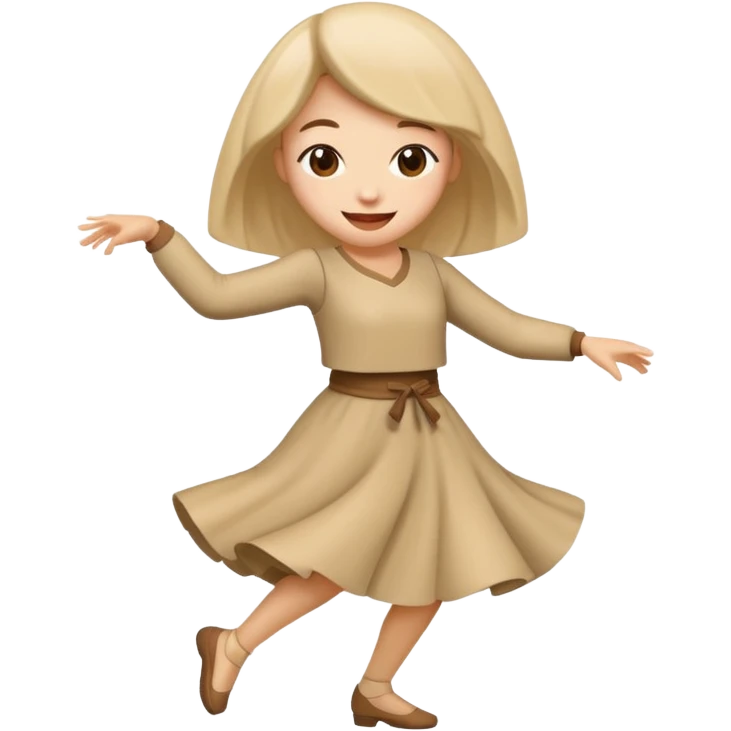 Monja bailando feliz emoji