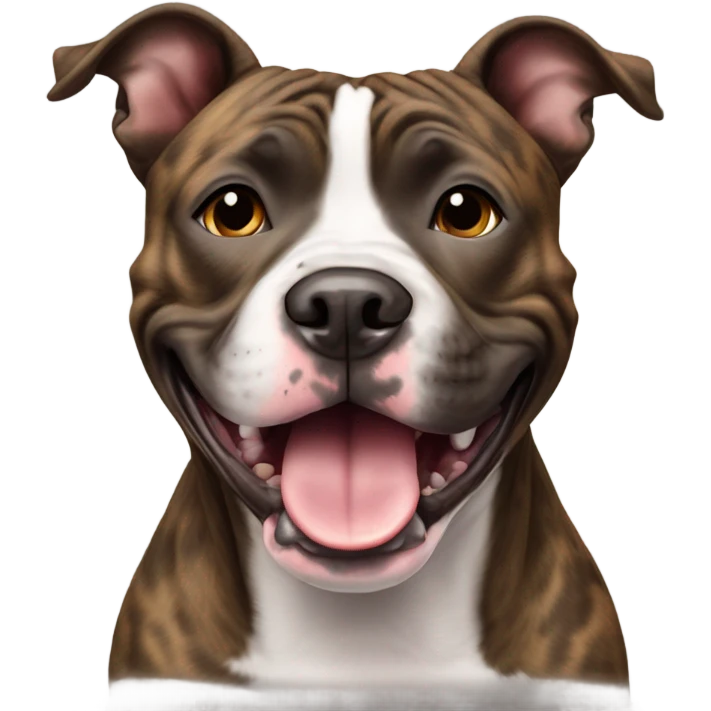 Brindle am-staff terrier smiling emoji