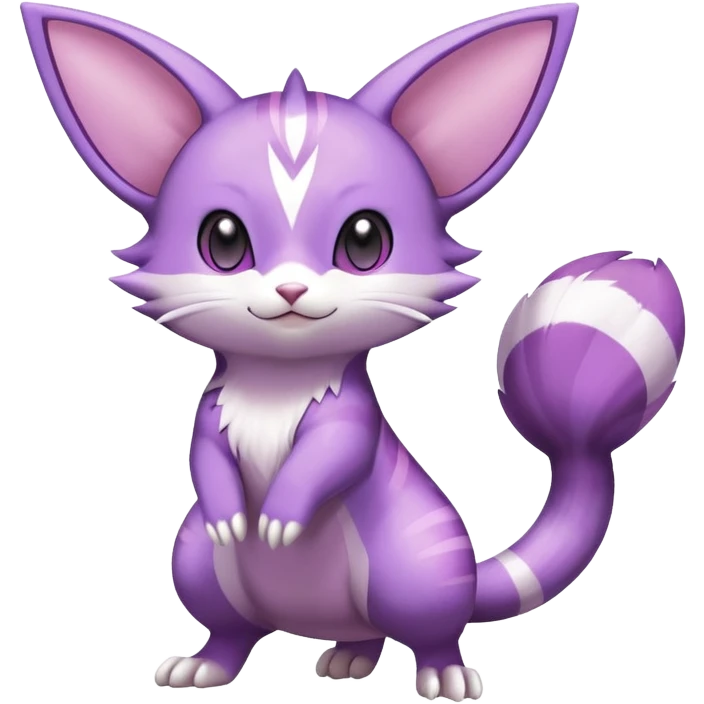Shiny Furret-Purrloin-Espeon-Hybrid (Full body) emoji