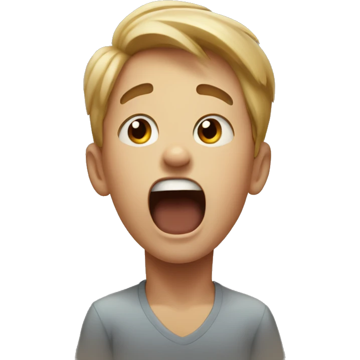 Boy's scream emoji
