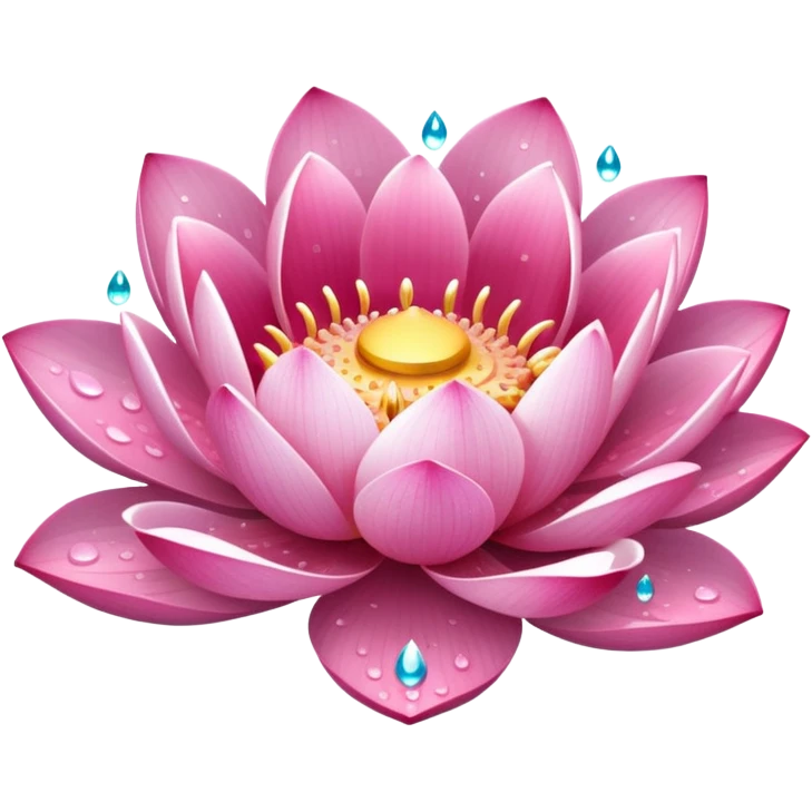 lotus flower with sparkles emoji