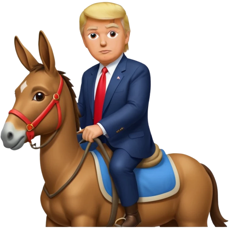 ترامپ سوار بر خر  emoji
