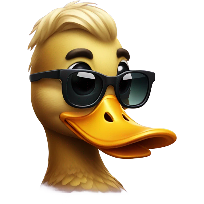 Duck with sunglasses emoji