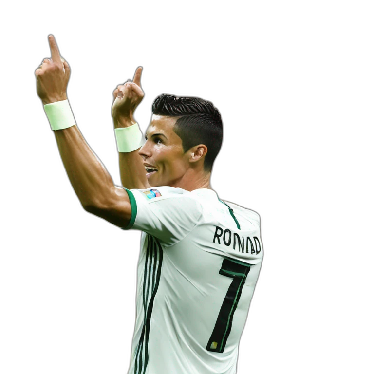 Cristiano Ronaldo scoring his goal emoji