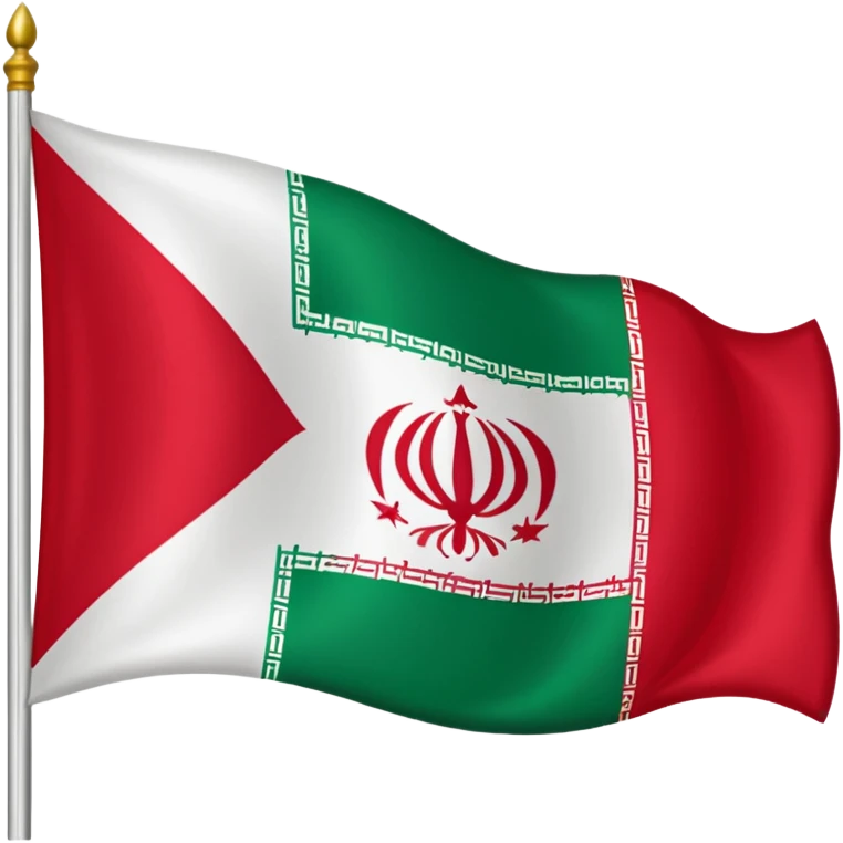 Iran flag with Pahlavi logo emoji