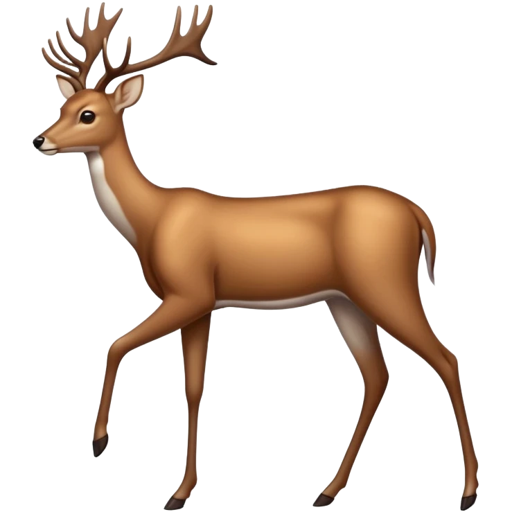 A deer is walking. emoji