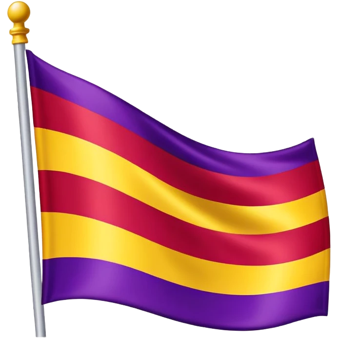 Flag with three horizontal bands - red, yellow, and violet emoji