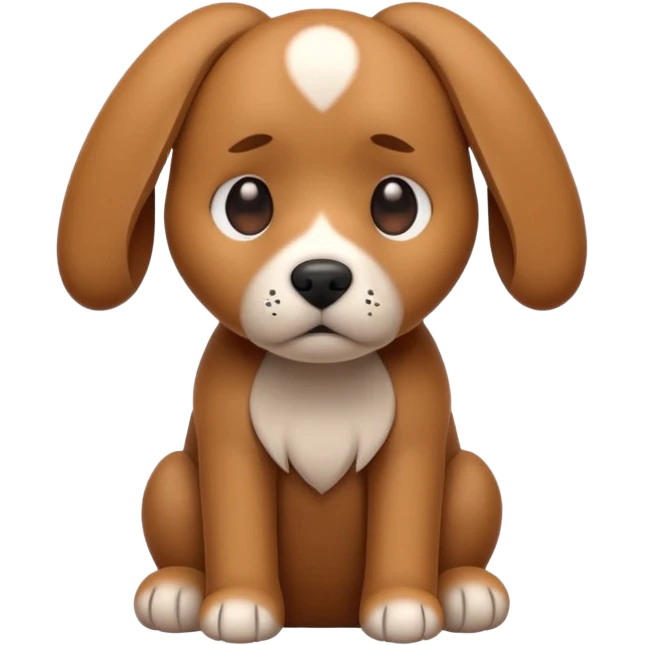  a 3d sad cute dog emoji