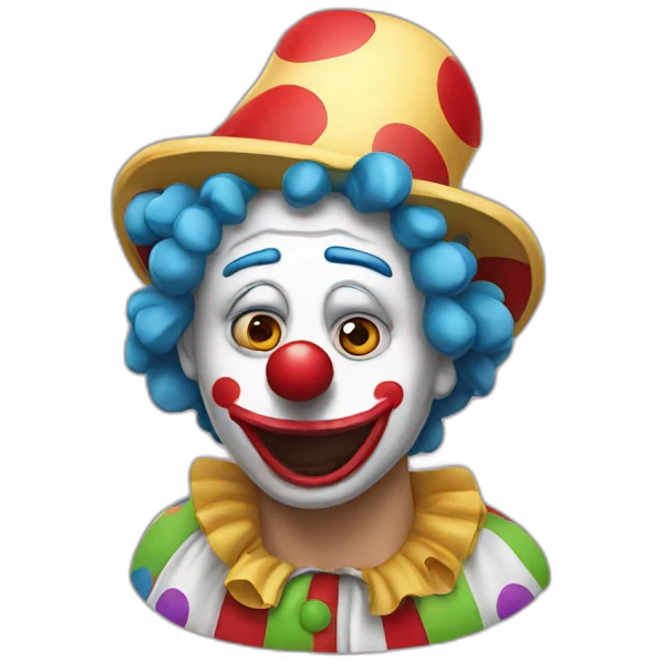ashamed clown emoji