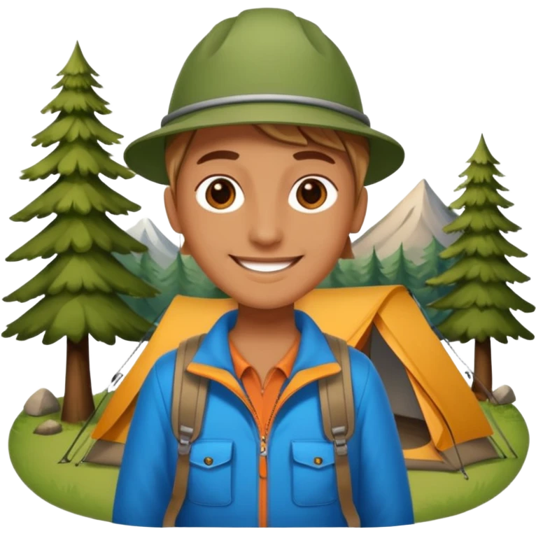 People who are going camping should wear a camping outfit emoji