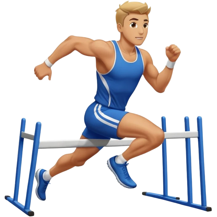 Man running over hurdles  emoji