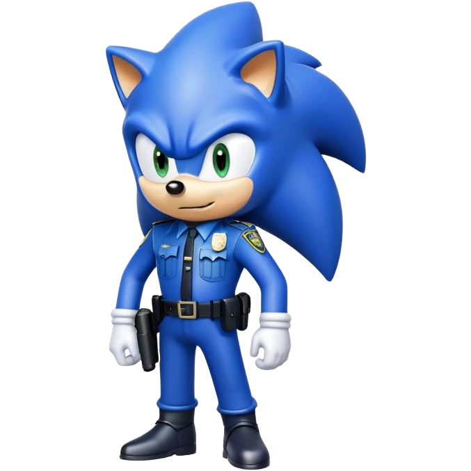 Sonic the hedgehog as a police officer emoji