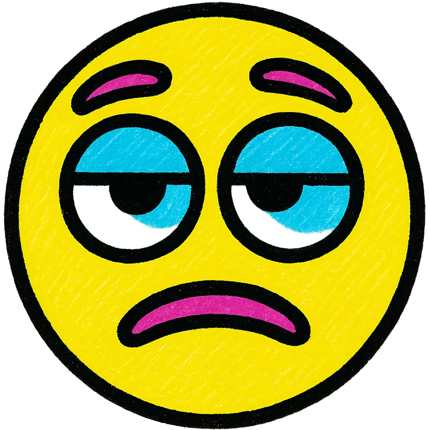 sarcastic emoji with rolling eyes, vibrant colors emoji